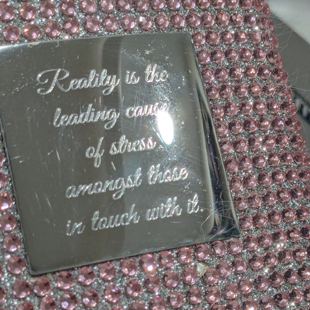 Pink Rhinestone Embellished Flask